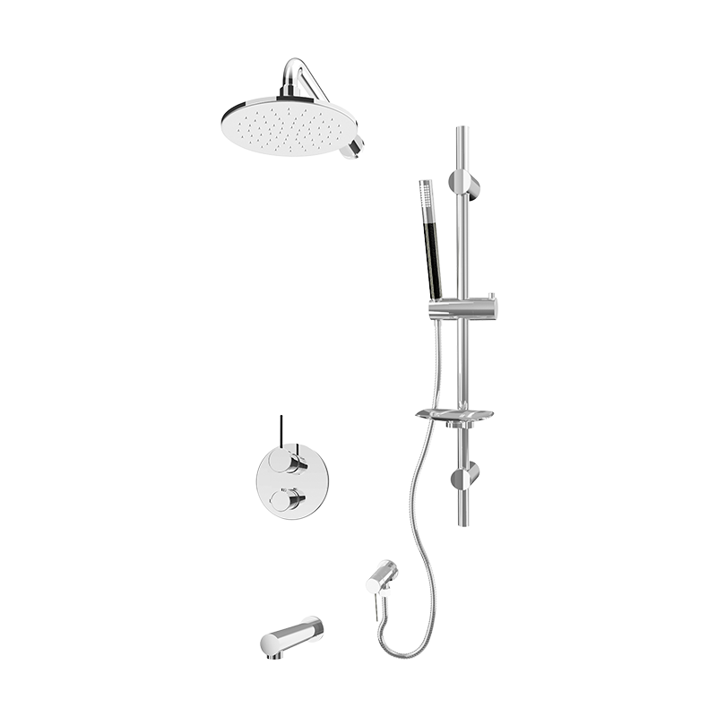 Rubi Kronos Thermostatic Shower and Tub System Chrome - RKR813CC