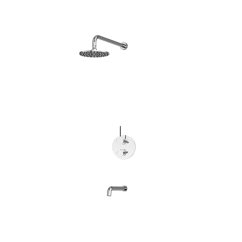 Rubi Kronos Thermostatic Shower and Tub System Chrome - RKR831CC