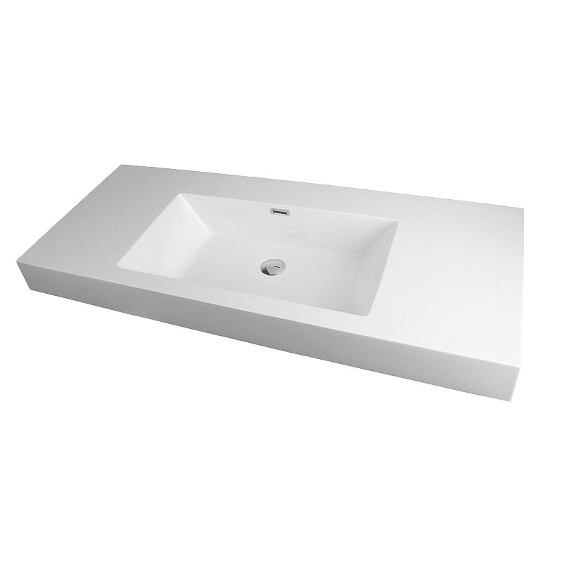 Rubi Arto 47" Composite Countertop w. Integrated Sink White – RTO120BL