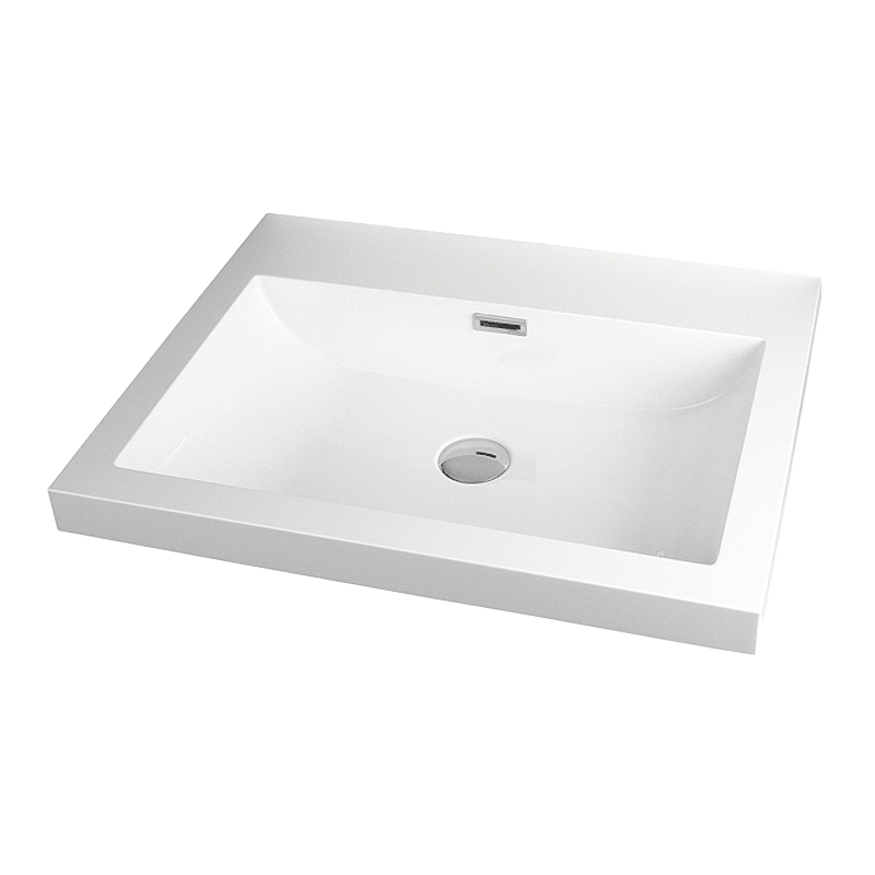 Rubi Arto 23" Slim Composite Countertop w. Integrated Sink Matte White – RTO580SMBL