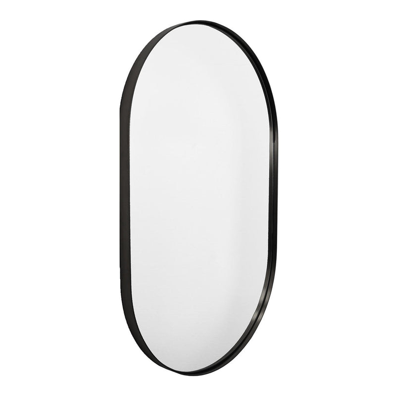 Pearl Eden 24" Framed Oval Bathroom Mirror Matte Black - GDE2436-BK