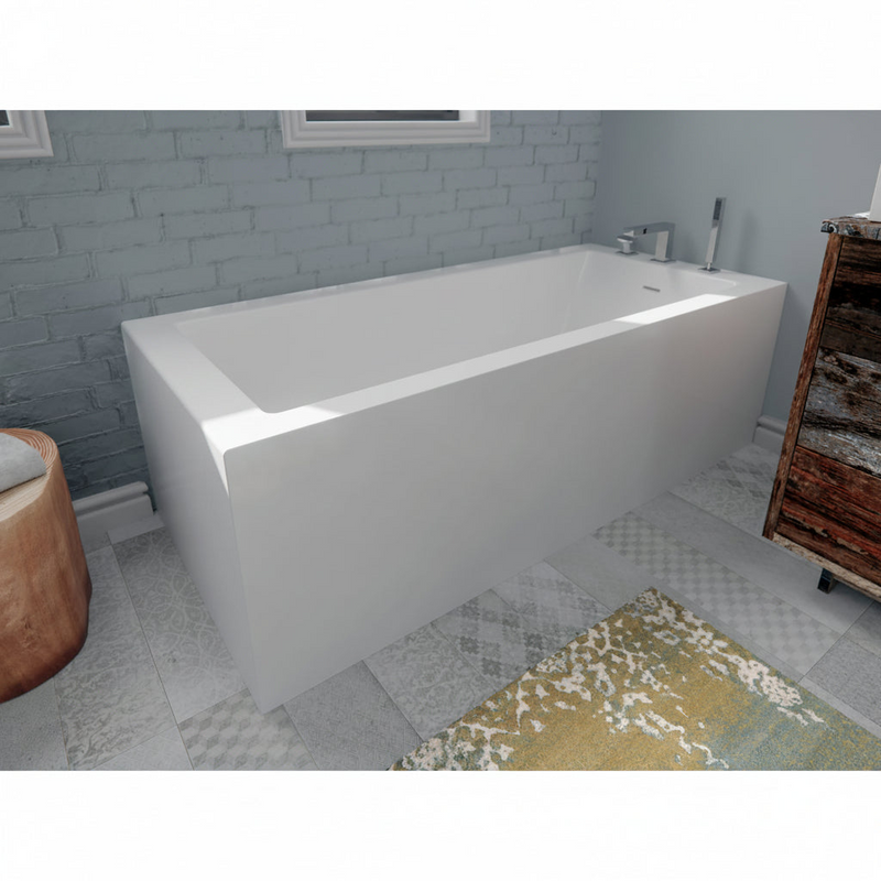 Neptune Flory de Colt 7760 (30" x 60") IFS Acrylic Right Corner Right-Hand Drain Bathtub in White – 220184-R-000-001-R