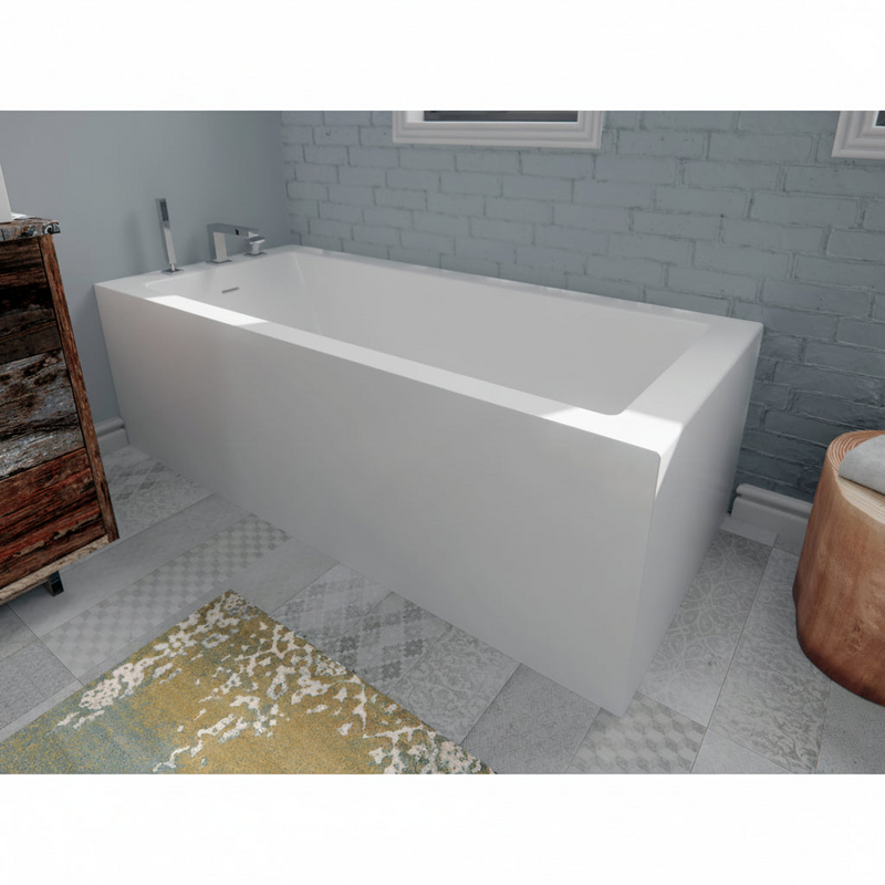 Neptune Flory de Colt 7766 (30" x 66") IFS Acrylic Left Corner Left-Hand Drain Bathtub in White – 220186-L-000-001-L