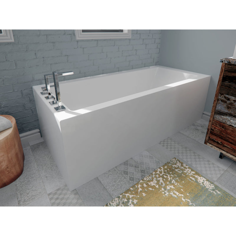 Neptune Flory de Colt 7766 IFS Acrylic Left Corner Left-Hand Drain Bathtub in White – 220186-L-000-001-L