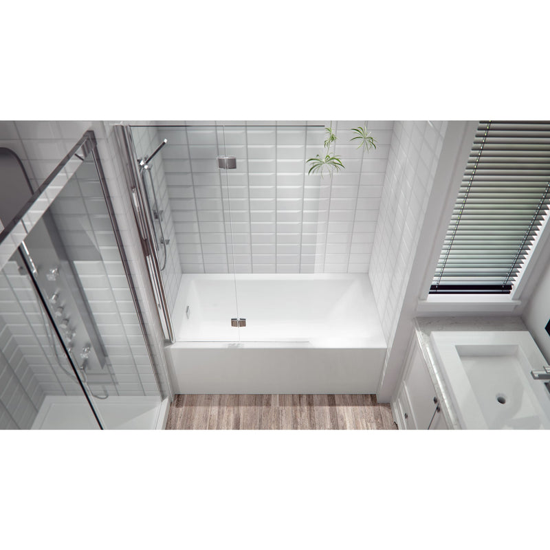 Neptune Flory de Colt 7760 IFS Acrylic Alcove Right-Hand Drain Bathtub in White – 220183-000-001-002