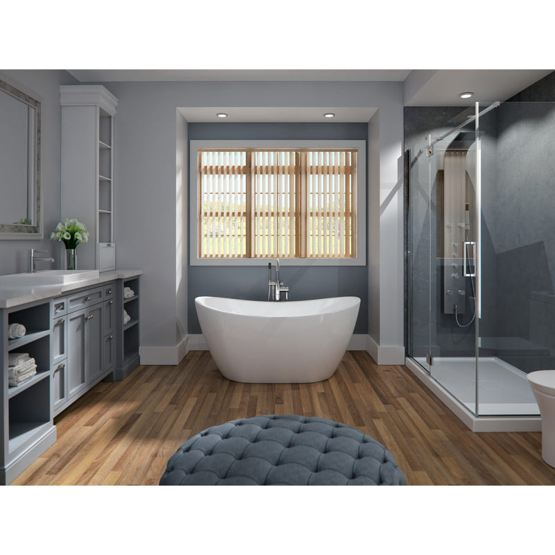 Neptune Florence F1 3266 AFR Acrylic Freestanding Center Drain Bathtub in White – 220040-000-001-000
