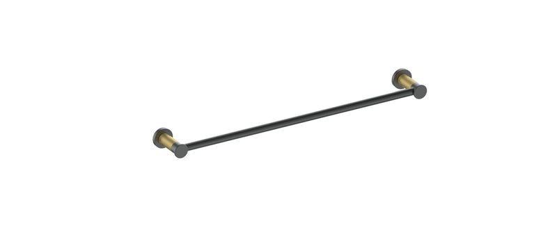 Vogt Drava 18” Single Towel Bar – Matte Black / Brushed Gold – BA.0608.BGB