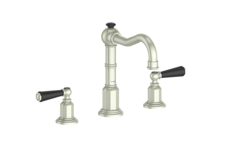 Vogt Carinthia 8" Widespread Bathroom Sink Faucet with Pop-Up Drain – Brushed Nickel / Matte Black – BF.C1.1321.BB