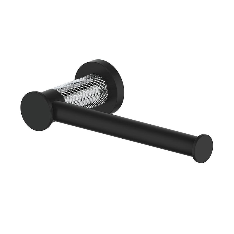 Vogt Drava Toilet Paper Holder – Matte Black / Chrome – BA.0208.CB