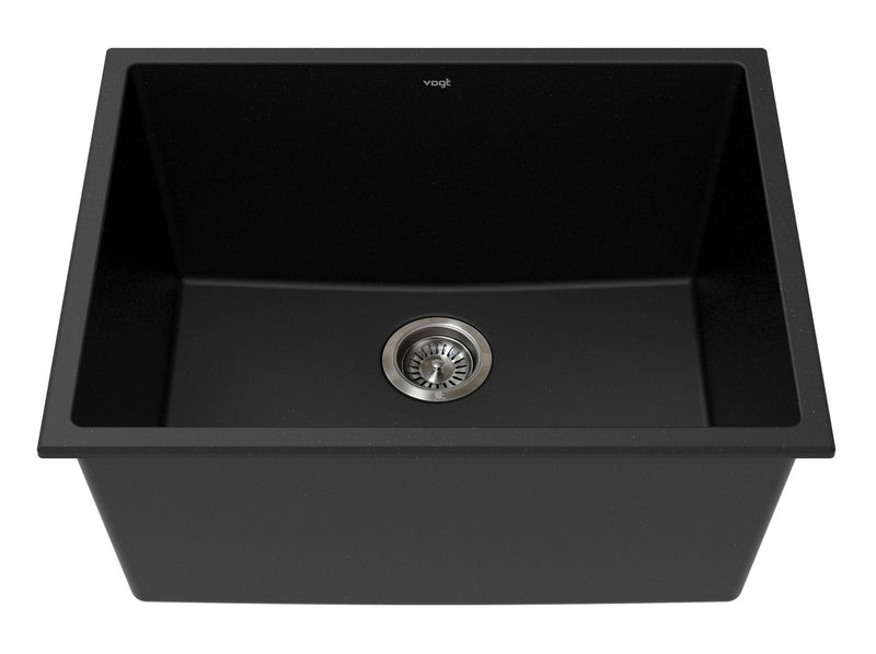Vogt Mitterdorf GS 25" Single-Bowl Vogranite Laundry Sink – Onyx Black – KS.2519.M01G-61