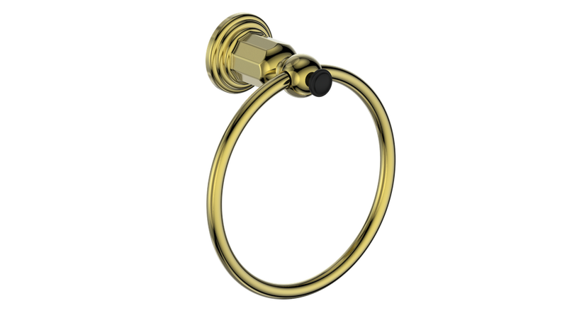 Vogt Carinthia Towel Ring – Brushed Gold / Matte Black – BA.0110.BGB
