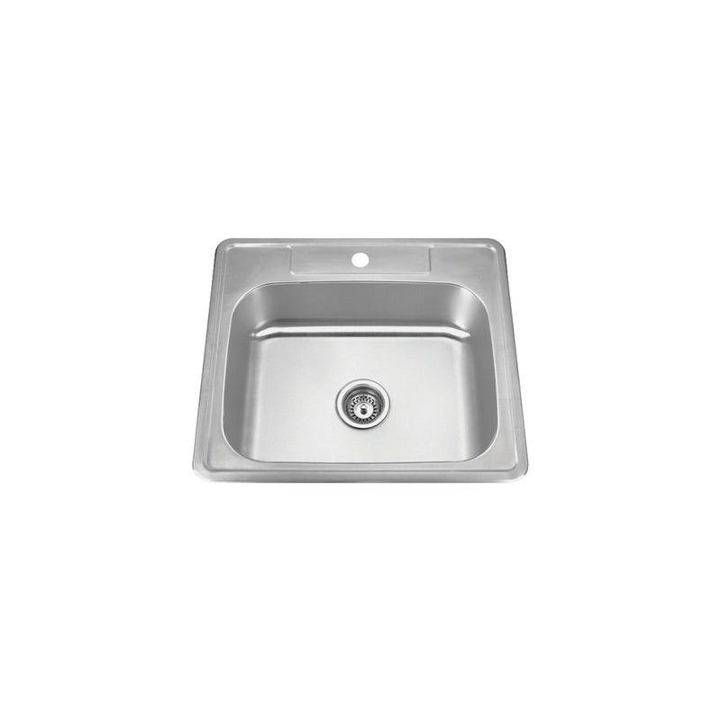Vogt Breitach 25" Single-Bowl 20-Gauge Stainless Steel Top-Mount Kitchen Sink – KS.2522.B18P-61