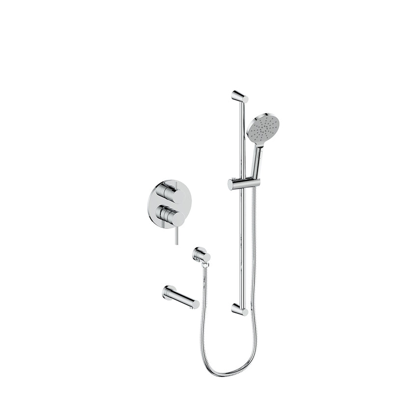 Vogt Worgl Pressure-Balanced Tub & Shower System with Hand Shower & Tub Spout – Chrome – SET.WL.210.500.CC