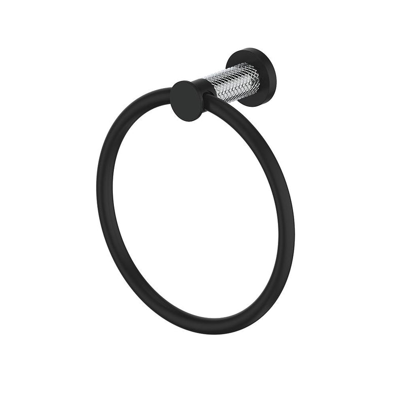 Vogt Drava Towel Ring – Matte Black / Chrome – BA.0108.CB