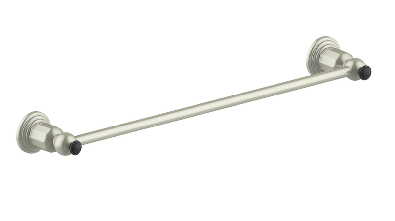 Vogt Carinthia 18" Towel Bar – Brushed Nickel / Matte Black – BA.0610.BB