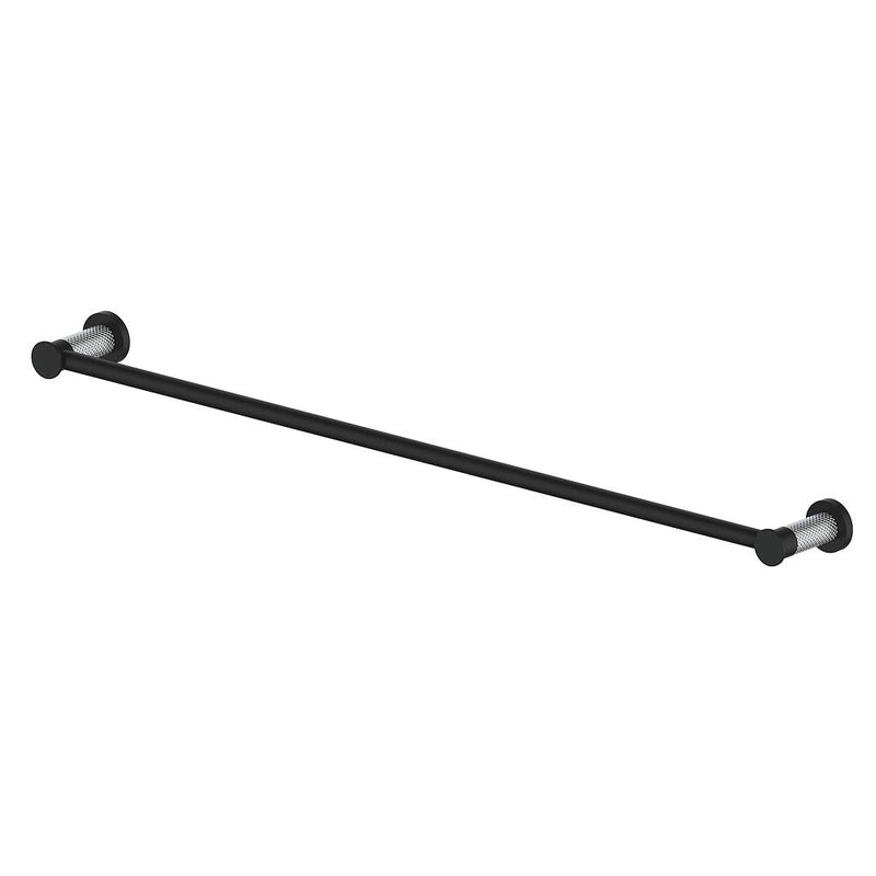 Vogt Drava 24” Single Towel Bar – Matte Black / Chrome – BA.0408.CB