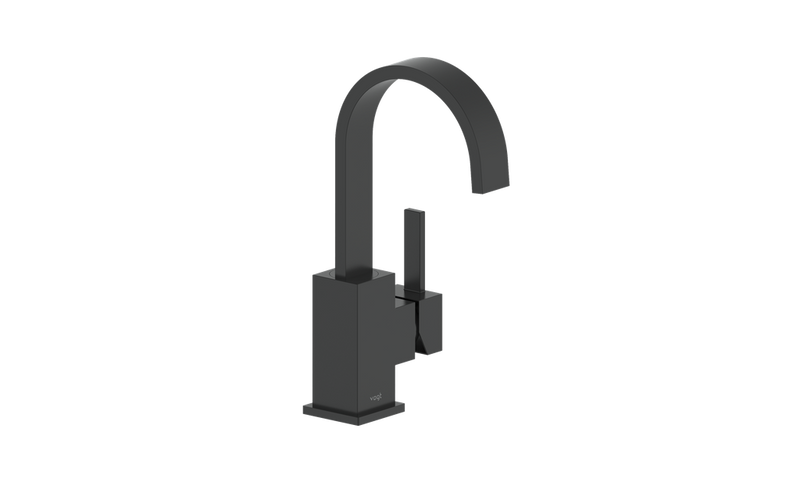 Vogt Kapfenberg Single-Hole Bathroom Sink Faucet with Pop-Up Drain – Matte Black – BF.KG.1201.MB