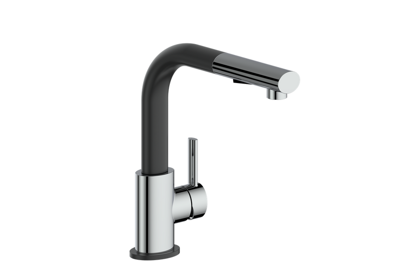 Vogt Amade Pull-Out Kitchen Faucet – Chrome / Matte Black – KF.11AE.1009.CB