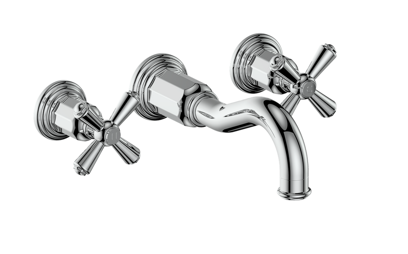 Vogt Carinthia 8" Widespread Wall-Mount Bathroom Sink Faucet – Chrome – BF.C3.1520.CC