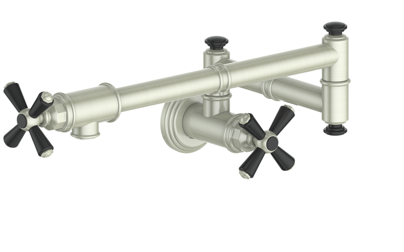 Vogt Carinthia Kitchen Pot Filler – Brushed Nickel / Matte Black – KF.CA.23.BB