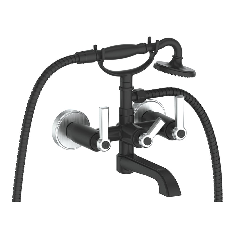 Vogt Zehn Wall-Mount Tub Filler – Matte Black / Stainless Steel – BF.Z1.2200.SB