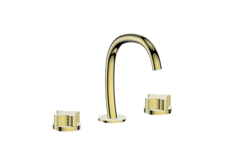 Vogt Mond 8" Widespread Bathroom Sink Faucet with Pop-Up Drain – Brushed Gold – BF.M2.1331.BG