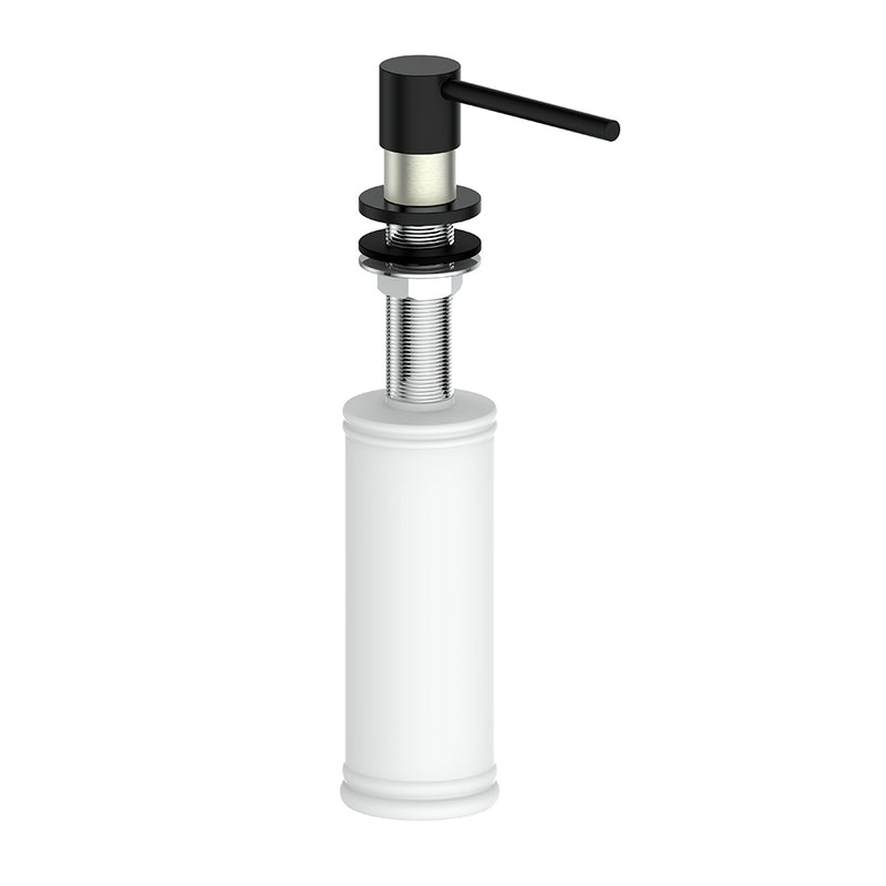 Vogt Modern Soap Dispenser – Matte Black / Brushed Nickel – KA.01SD.BB