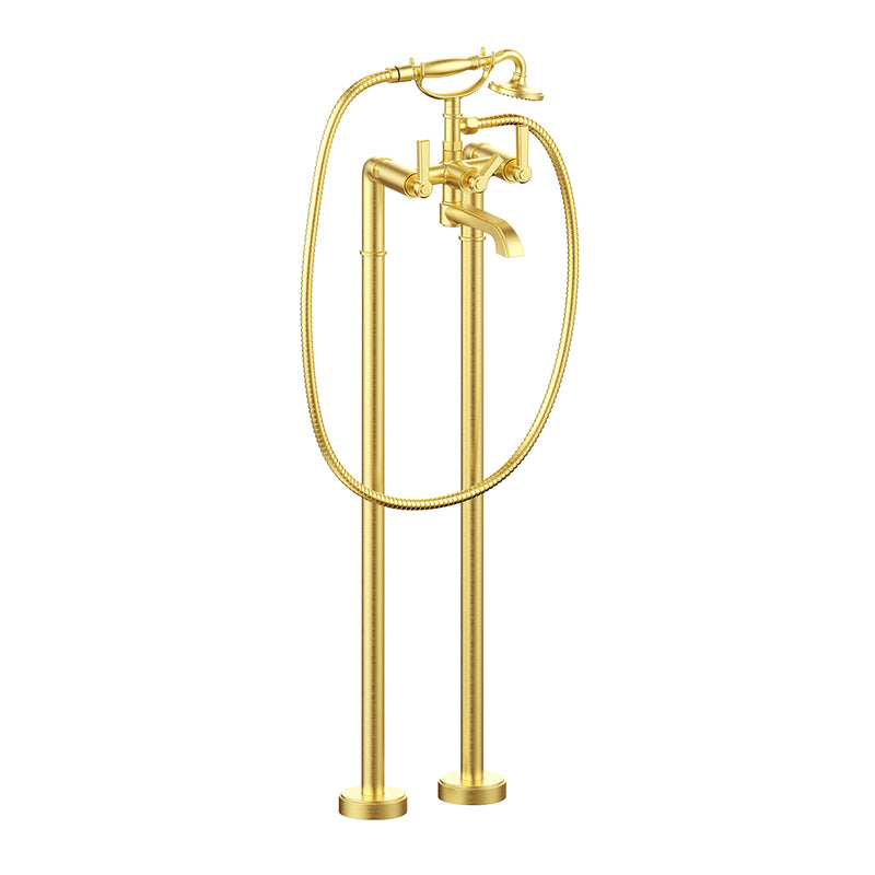 Vogt Zehn Freestanding Tub Filler – Brushed Gold – BF.Z1.2100.BG