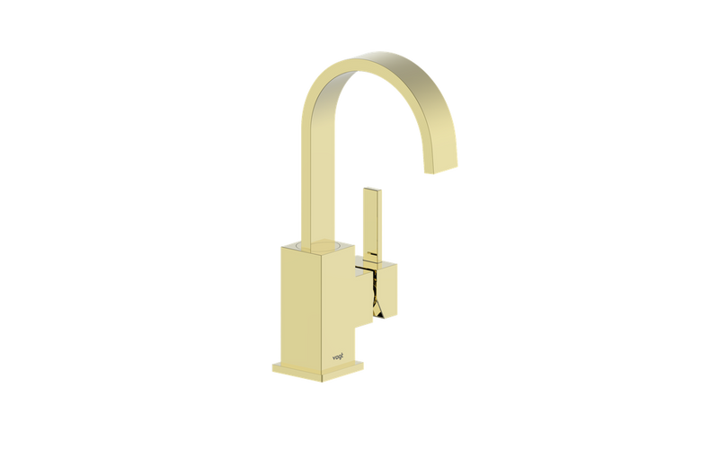 Vogt Kapfenberg Single-Hole Bathroom Sink Faucet with Pop-Up Drain – Brushed Gold – BF.KG.1201.BG