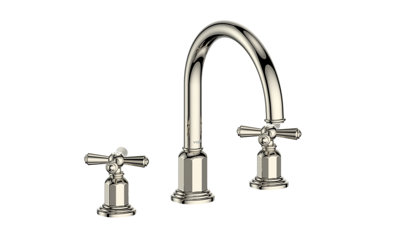 Vogt Carinthia 8" Widespread Bathroom Sink Faucet with Pop-Up Drain – Polished Nickel – BF.C3.1311.PN