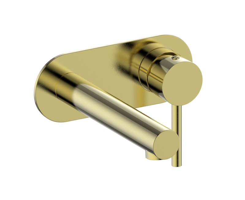 Vogt Worgl Wall-Mount Bathroom Sink Faucet with Single Plate – Brushed Gold – BF.WL.1410.BG