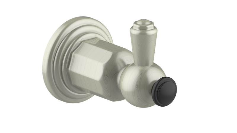 Vogt Carinthia Robe Hook – Brushed Nickel / Matte Black – BA.0310.BB