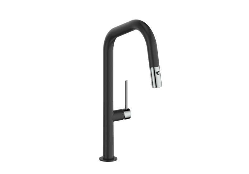 Vogt Dornbirn 16" Kitchen Faucet – Matte Black / Chrome – KF.16D2.0204.CB