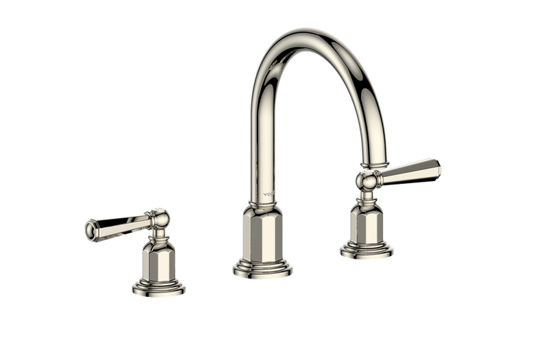 Vogt Carinthia 8" Widespread Bathroom Sink Faucet with Pop-Up Drain – Polished Nickel – BF.C2.1311.PN