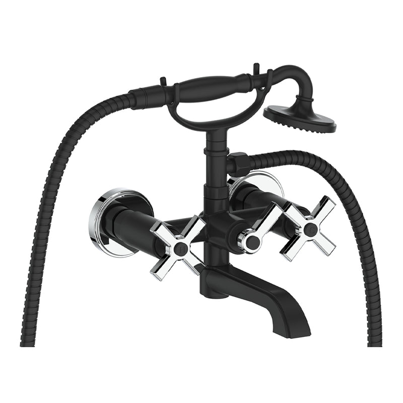Vogt Zehn Wall-Mount Tub Filler – Matte Black / Chrome – BF.Z4.2200.CB