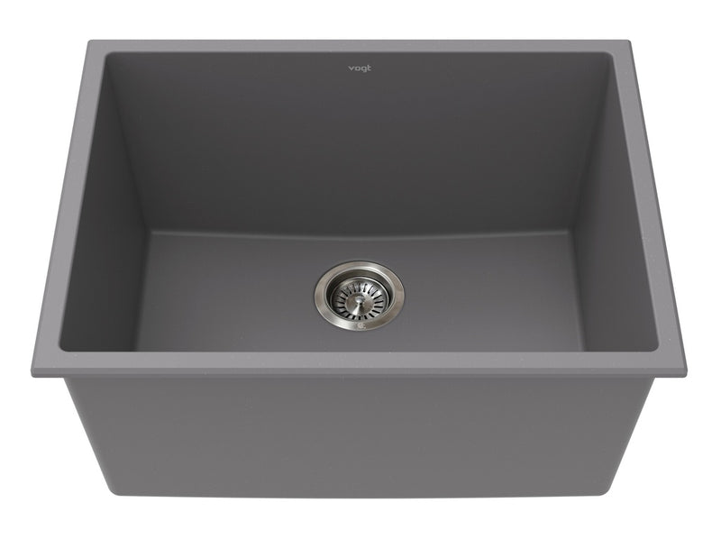 Vogt Mitterdorf GS 25" Single-Bowl Vogranite Laundry Sink – Metropolitan Grey – KS.2519.M02G-61