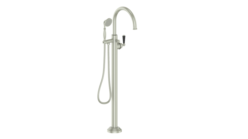 Vogt Carinthia Freestanding Tub Filler – Brushed Nickel / Matte Black – BF.C1.2100.BB