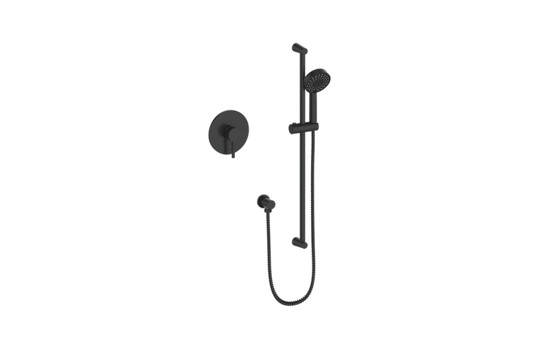 Vogt Worgl 1-Function Pressure-Balanced Shower System with Hand Shower – Matte Black – SET.OR.110.100.MB