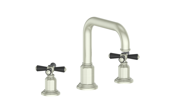 Vogt Carinthia 8" Widespread Bathroom Sink Faucet with Pop-Up Drain – Brushed Nickel / Matte Black – BF.C3.1331.BB