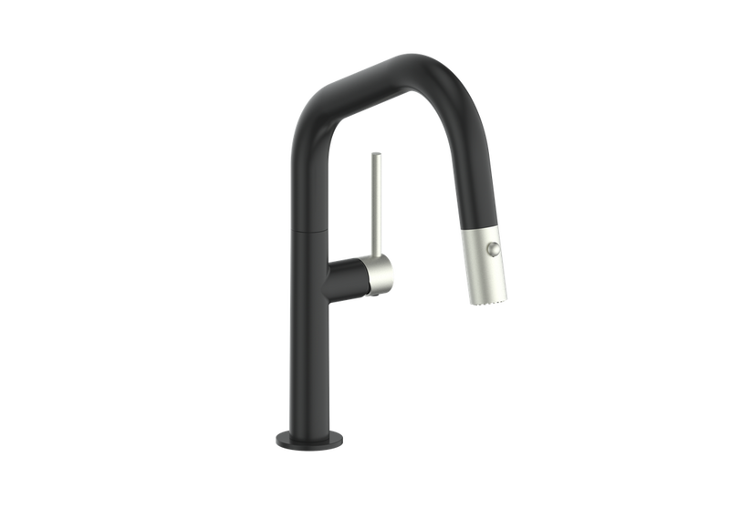 Vogt Dornbirn 13" Bar & Prep Faucet – Matte Black / Stainless Steel – KF.13D2.0204.SB