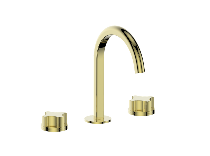 Vogt Mond 8" Widespread Bathroom Sink Faucet with Pop-Up Drain – Brushed Gold – BF.M2.1311.BG
