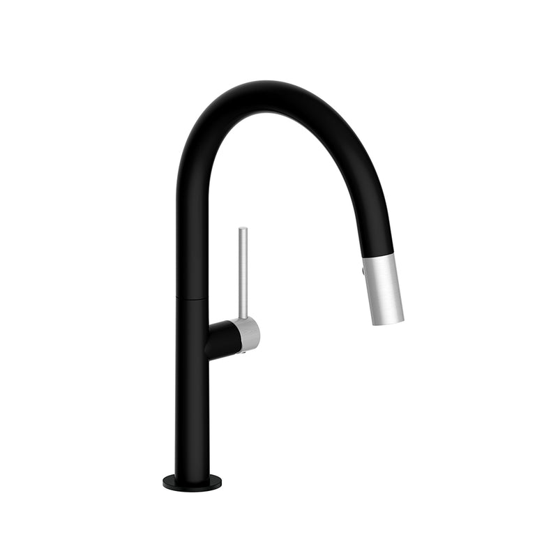 Vogt Dornbirn 13" Bar & Prep Faucet – Matte Black / Stainless Steel – KF.13D1.0204.SB