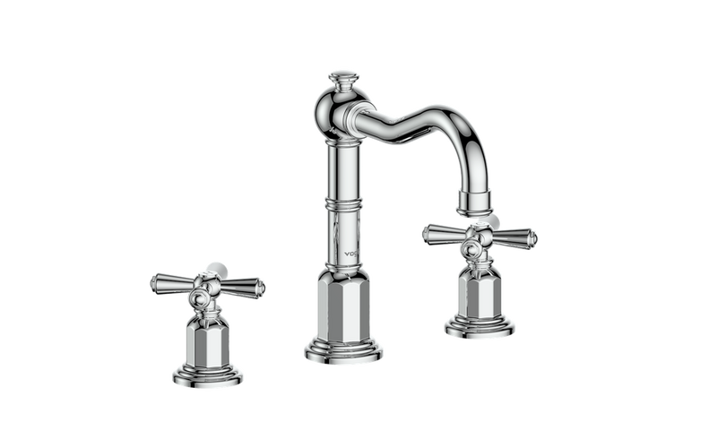 Vogt Carinthia 8" Widespread Bathroom Sink Faucet with Pop-Up Drain – Chrome – BF.C3.1321.CC
