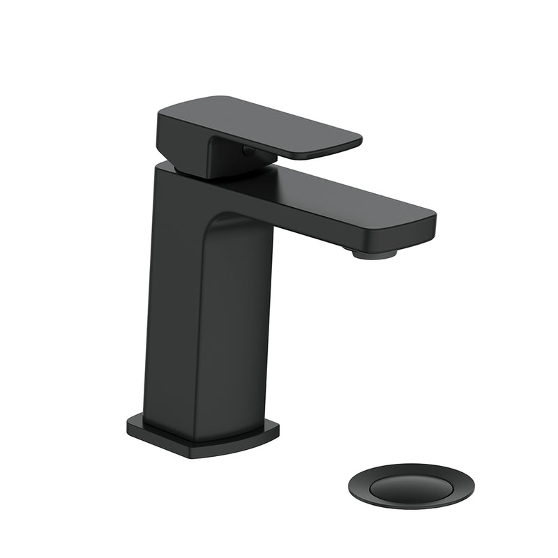 Vogt Niveau Single-Hole Bathroom Sink Faucet with Pop-Up Drain – Matte Black – BF.NU.1001.MB