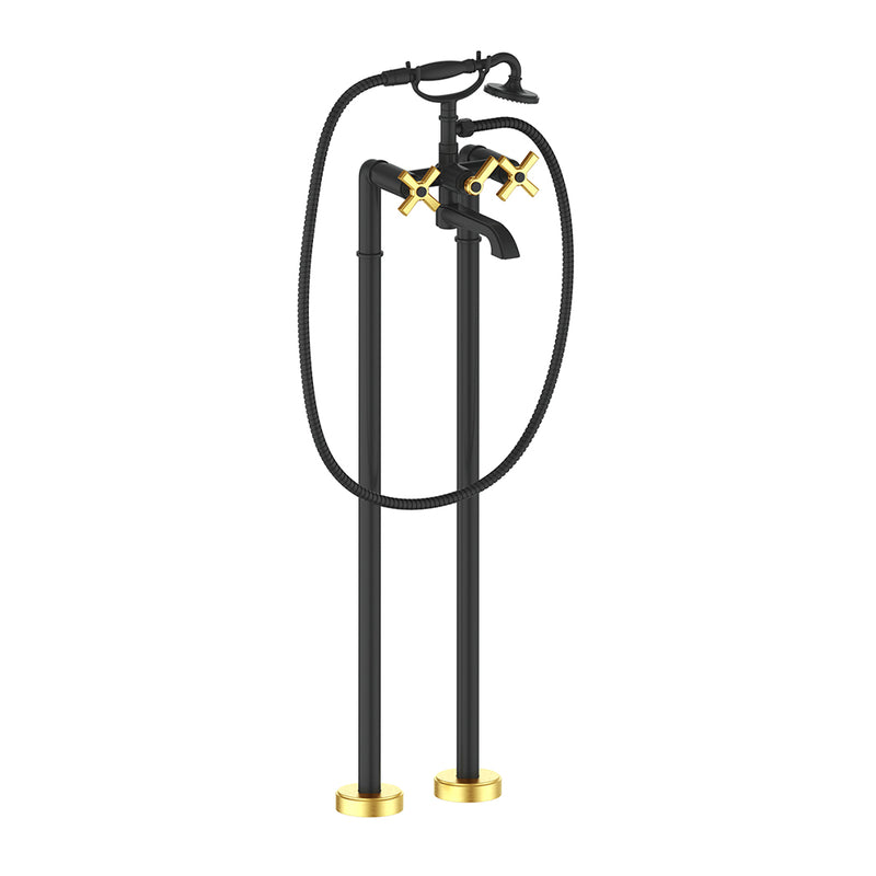 Vogt Zehn Freestanding Tub Filler – Matte Black / Brushed Gold – BF.Z4.2100.BGB