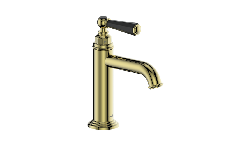 Vogt Carinthia Single-Hole Bathroom Sink Faucet with Pop-Up Drain – Brushed Gold / Matte Black – BF.C2.1001.BGB