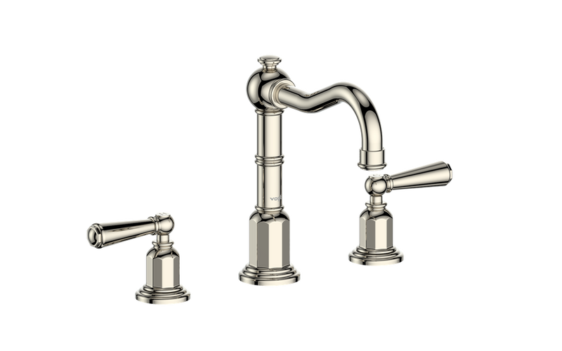 Vogt Carinthia 8" Widespread Bathroom Sink Faucet with Pop-Up Drain – Polished Nickel – BF.C1.1321.PN
