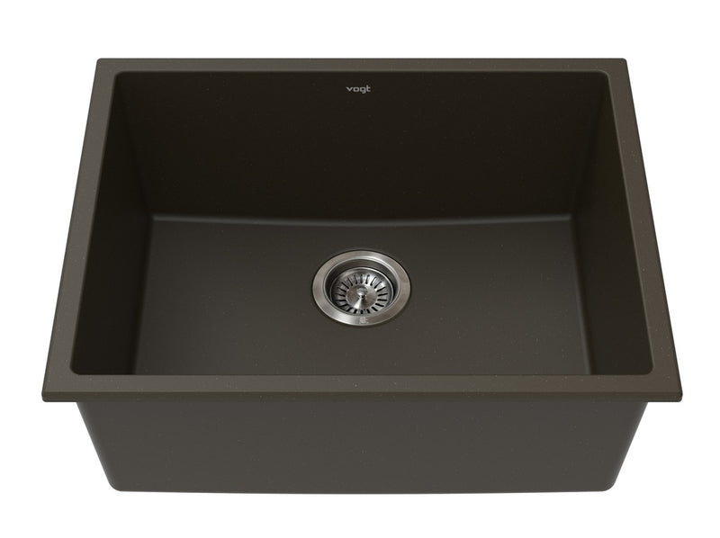 Vogt Salzburg GS 23" Single-Bowl Vogranite Kitchen Sink – Java Brown – KS.2318.S03G-61