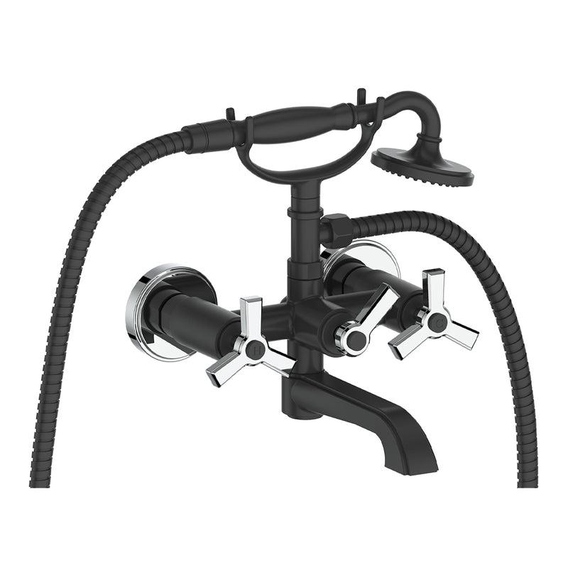 Vogt Zehn Wall-Mount Tub Filler – Matte Black / Chrome – BF.Z3.2200.CB