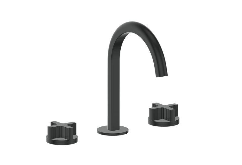 Vogt Mond 8" Widespread Bathroom Sink Faucet with Pop-Up Drain – Matte Black – BF.M3.1311.MB